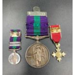 A Queen Elizabeth II General Service medal and miniature, Cyprus and Near East awarded to Flt Lt R J