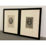 Two portrait prints, Dr Isaac Schomberg and Robert Johnson