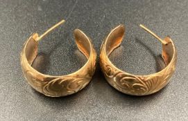 A pair of 9ct gold earrings (Approximate Total weight 3.2g)