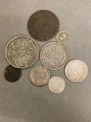 A quantity of Middle East coins including Egyptian silver piastres 1916 and 1917