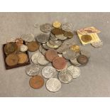 A selection of coins, predominantly Australian, various denominations, conditions and years