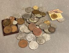 A selection of coins, predominantly Australian, various denominations, conditions and years