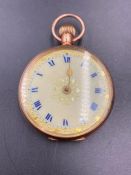 A ladies 9ct gold pocket watch AF (Approximate Total Weight 23g)