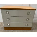 A Stag Nocturne three drawer, chest of drawers