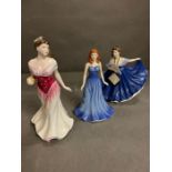 A selection Three Royal Doulton figurines, September Sapphire, For You and Elaine