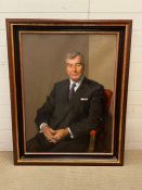 A portrait of Mr Alan George Turner CBE by Mr David Poole PPRP ARCA