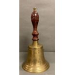 A large brass "Captains table" hand bell