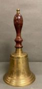 A large brass "Captains table" hand bell