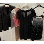 A selection of designer women's dresses and jacket