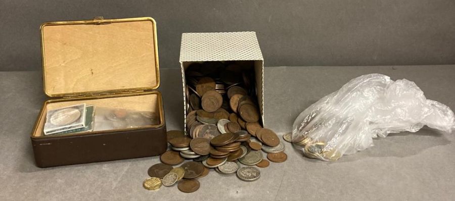 A selection of coins, several medallions, various countries, denominations, conditions etc.