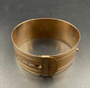A 9ct gold front and back cuff style bracelet (Approximate weight 23g)