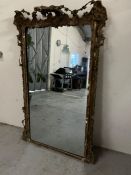 A gilt plaster over mantel mirror (170cm 110cm)