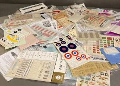 A quantity of model kit decals