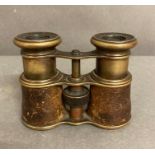 A Pair of leather covered antique French Opera glasses,