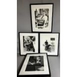 A set of four movie related prints in contemporary frames