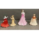 Four Royal Doulton figurines, Winters Day, Autumn Stroll, Lauren and For My Mum