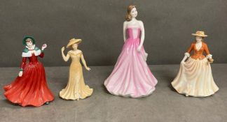 Four Royal Doulton figurines, Winters Day, Autumn Stroll, Lauren and For My Mum