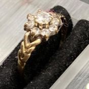 A small diamond ring on 9ct gold (1.1g approximate weight) Size K
