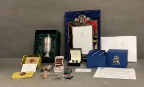 A substantial selection of British Royal Memorabilia: Included are four signed Christmas cards