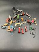 A selection of vintage lead toys, various subjects.