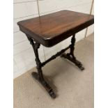 A rosewood regency style lamp table (H74cm W61cm D41cm)