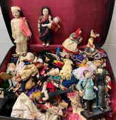 A large selection of vintage dolls