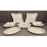 A selection of Wedgewood ceramics to include reticulated platers, plates and serving dishes