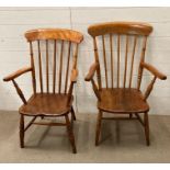 Two stick back Windsor chairs