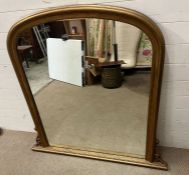 A gilt over mantle mirror (105cm x 127cm)