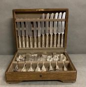 A Mappin and Webb six piece canteen cutlery canteen