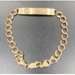A 9ct gold identity bracelet with a letter G (Approximate Total Weight 11g)