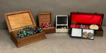 A large selection of quality costume jewellery in four boxes.