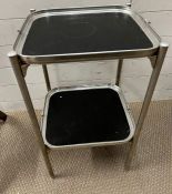 A Mid Century metal two tier table