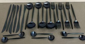 A set of six sleek "Cutipol" cutlery, The Moon Collection
