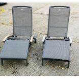 A pair of Hartman Prestige sun loungers