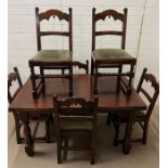 A Bright's of Nettlebed dining table and six chairs
