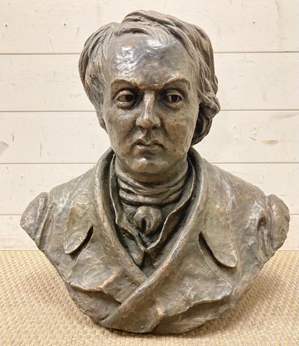 A Bust of the famous artist John Robert Cozens in bronze