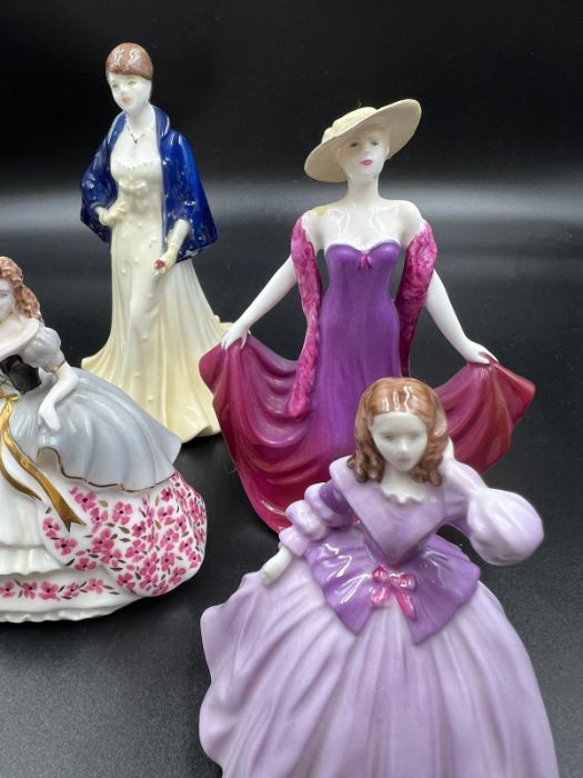 A selection of five Coalport figurines, Holly, Poppy, Dreams in the Moonlight, The Winter Ball and - Image 2 of 6