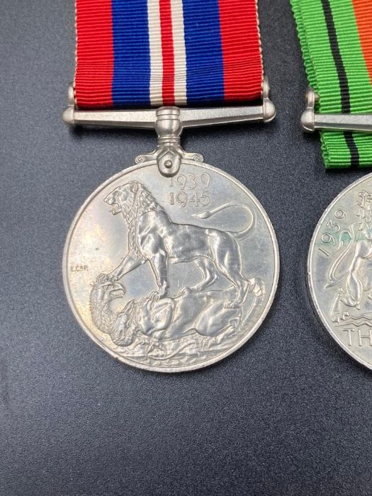 War Medal and Defence Medal, two sets awarded to Mr A W Green - Image 3 of 9