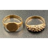 Two 9ct gold rings (Approximate Total weight 5.3g)