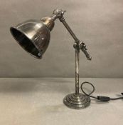 An Art Deco style metal table lamp