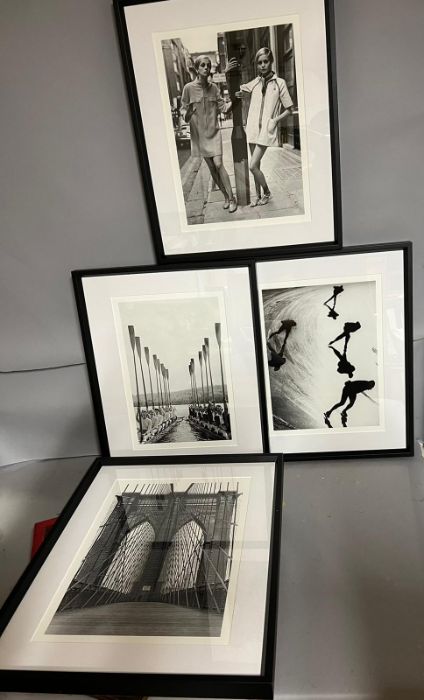 Four sport and fashion prints in contemporary frames