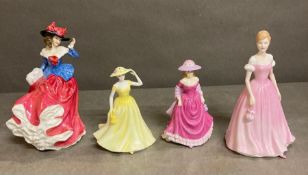 Four Royal Doulton figures, Janet, Spring Time, Summer Breeze and Love of Life