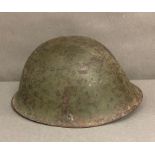 A Canadian/British World War II turtle helmet