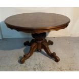 A mahogany centre table on baroque style hand carved legs AF