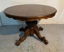 A mahogany centre table on baroque style hand carved legs AF