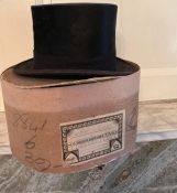 A Battersby and Co London silk hat