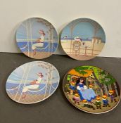 Four Poole collectable plates