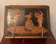 A John Watts music stand with inlaid panel