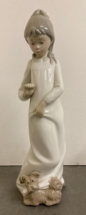 A Zaphir porcelain figure of a girl with a poppy and a Royal Doulton figure titled "Carefree" - Image 3 of 5